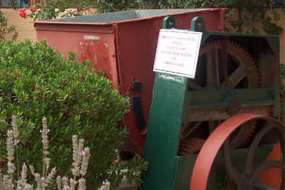 Photo of Organic Concrete Mixer used in 1955 for the rebuilding of Cooma Gaol